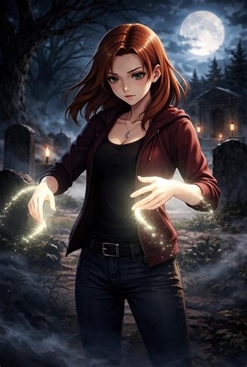 Willow’s Awakening 🔮🌙 Moonlight and magic intertwine as Willow Rosenberg stands among ancient graves. Gentle, brilliant, and quietly powerful — the witch who changed the Buffyverse forever. #WillowRosenberg #BuffyTheVampireSlayer #Buffyverse #AnimeArt #GothicAnime