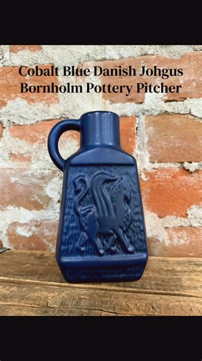 Valley Vintage AZ | Cobalt Blue Danish Johgus Bornholm Pottery Pitcher. Absolutely stunning and perfect piece of Scandinavian design. In perfect vintage... | Instagram