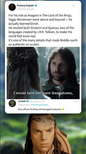 Viggo Mortensen Actually Learned Elvish 😮 #LOTR #MovieFacts