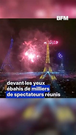 Les images du traditionnel feu d'artifice de Paris pour la fête nationale