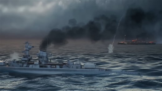 Watch how a merchant ship charged a battleship
