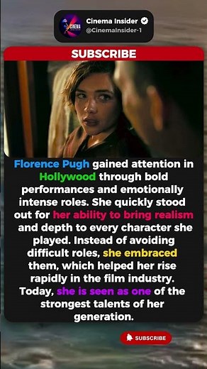 FLORENCE PUGH AND HER FEARLESS CAREER GROWTH 🎬⚡ #FlorencePugh #Hollywood #Movies #Cinema #Success