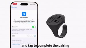 TikTok Scrolling Ring, Bluetooth Camera Remote,Scrolling Ring Remote for TikTok iPhone Facebook YouTube Instagram Android Phone, Fingertip Wireless Scroller Page Turner (Black)