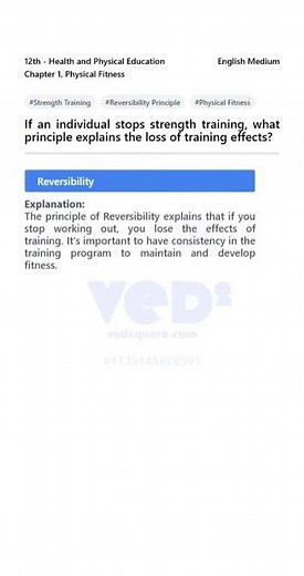 Reversibility in Strength Training | 12th Health & PE