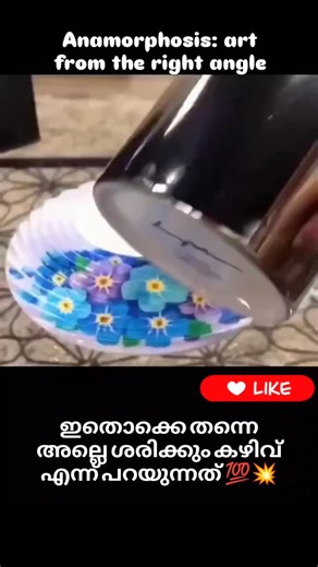 Nelson P L on Instagram: "Anamorphosis: art from the right angle" describes anamorphosis, an optical illusion where a distorted image appears distorted until viewed from a specific vantage point or through a special device, such as a mirror or lens, which corrects the distortion to reveal the intended form. This technique was developed during the Renaissance and is used in various forms of art, from classic paintings like Holbein's The Ambassadors to modern-day street art and digital application