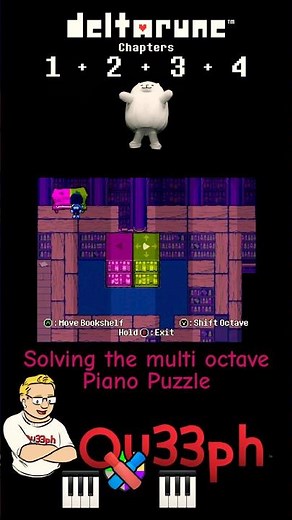 deltarune Chapter 4 ✅🎹🎹 Solving the multi octave piano puzzle 🧩 #deltarune #deltarunechapter4