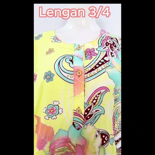 daster 19 lengan 3 per 4 tanggung kencana ungu label biru