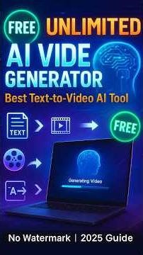 Unlimited AI Videos FREE (Best Text-to-Video Tool) | Text ➝ Video FREE AI Tool! ⚡🎥 Unlimited Videos
