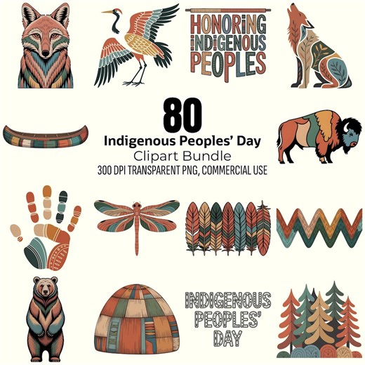 Indigenous Clipart Bundle: Native American Heritage Illustrations (80 Pngs) - Etsy Canada