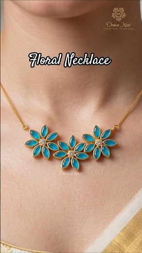 Aesthetic Floral Necklace #diy #shortvideo