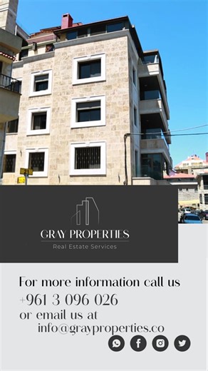 *Exclusive* Luxury 260M2 Apartment in Broumana with a private pool for Sale. شقة فخمة للبيع في برمانا For more info , contact us : 961 3 096 026 Info@grayproperties.co #realestate #realestatebroker #realtor#realestateagent #home #property #forsale #investment#realtorelife #househunting #dreamhome #newhome #luxuryrealestate #interiordesign #luxury #house #realty #Apartment #Apartmentforsale #Bremmena #broumana