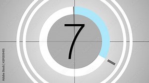 Universal Leader, Blue (25fps). Flat style academy film leader with a 2-pop featuring clock arms for project heads, intros, and projector calibration.