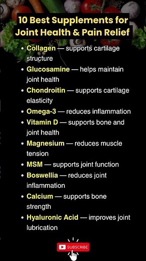 These 10 Supplements Fix Joint Pain #arthritis #jointhealth #shorts