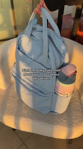 Still struggling with a backpack that feels like a heavy turtle shell? It’s time for a 2026 glow-up. Meet the 'daily driver' your back has been manifesting. It’s high-key a magic trick—deceptively spacious enough to swallow your 16” laptop and heavy textbooks, but it feels like a total cloud on your shoulders. No more bulky silhouettes, just pure, lightweight efficiency for your campus grind. Plus, that hidden adorable lining? It's the secret mood booster for those back-to-back lectures. Ready t
