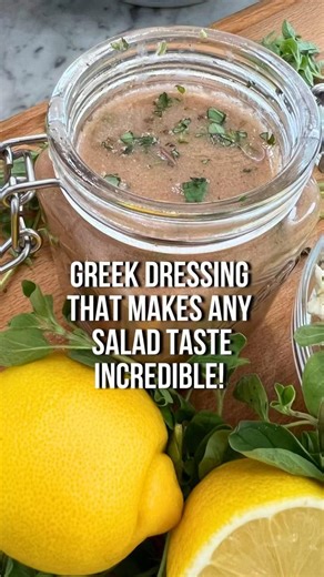 Greek Dressing That Makes Any Salad Taste Incredible! #greeksalad #healthyrecipe #homemadedressing