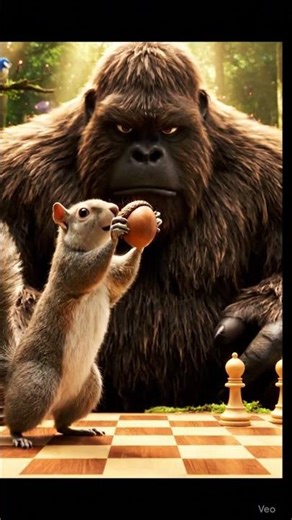 Teaching a Squirrel Chess… Bigfoot Wasn’t Ready 😂🐿️♟️
