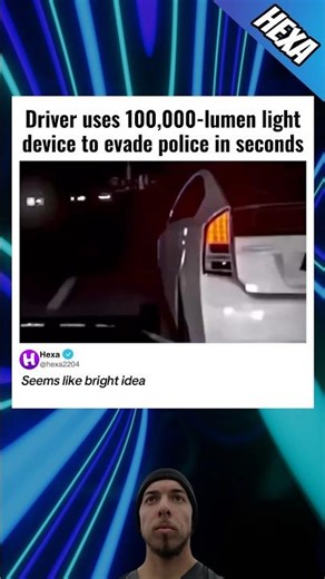 Driver uses light to escape police👀#police #chase #escape