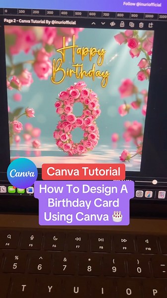 Canva Tutorial - How To Design A Simple Birthday Card On Canva Using AI!