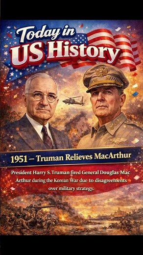 President Harry S. Truman fired General Douglas MacArthur #history #usa #todayinhistory #korea #war
