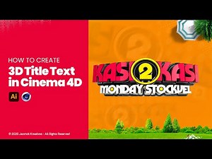 How to Create a 3D Text Title in Illustrator & Cinema 4D || Kasi 2 Kasi Monday Stockvel || Mzansi