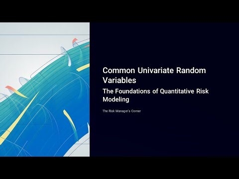 Common Univariate Random Variables Explained for Risk Managers