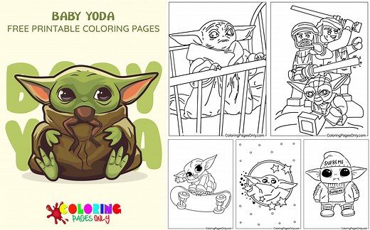 40  Baby Yoda Coloring Pages - Free Printable PDF & Online Coloring