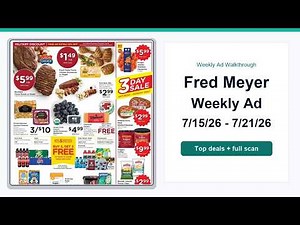 Fred Meyer Weekly Ad (7/15/26 - 7/21/26) Top Deals