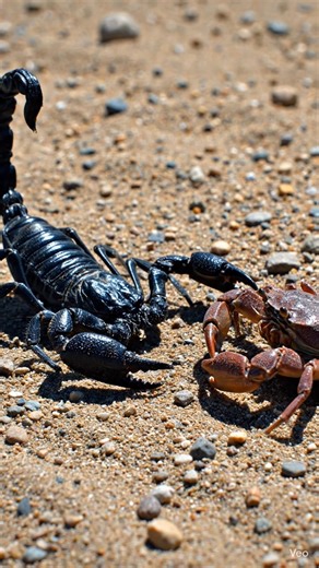 scorpion vs Crab fight #viralvideo #viral #ai #youtube #shorts #trending