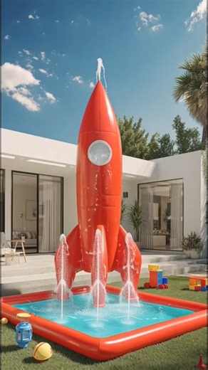 Epic Giant Inflatable Rocket Pool 🌊💦 | Insane Pool Summer Party!