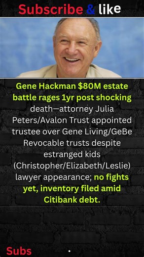 Hackman $80M Heir Fight? #shorts #USA #NEWS