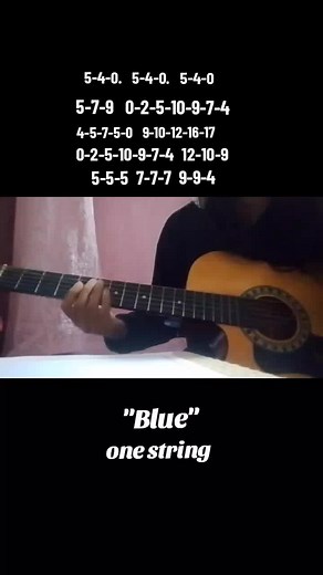 Learn to Play 'Blue' on Guitar with One String