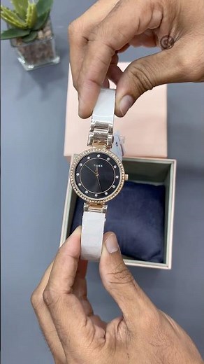 ✨ Timex TWEL18725 | Rosegold Women’s Watch with Black Dial | Perfect Gift for Her