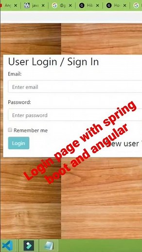 Registration and Login with Spring boot and angular
