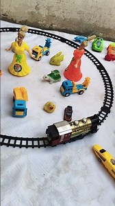 train hit mini toys🚇🐢🦢#shortvideo #automobile #toyswala #toys #subscribe #traincrash