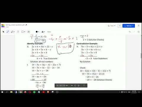 Linear Equations - Solving Advanced Problems using different methods - 1-20