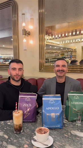 5.5K views · 63 reactions | From mythology to your morning cup ☕️ @olympuscoffeeau is an Australian-born, Greek-inspired brand bringing Apollo, Athena, and Zeus to life — three blends named after the gods themselves. We sat down with founder Arthur to chat about how his Greek roots inspired Olympus and what makes each blend unique  Filming location : @caffegreco.oakleigh | Greek Plateia | Facebook