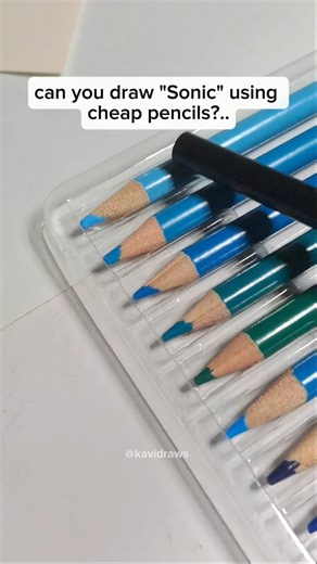 Can CHEAP Color Pencils Draw SONIC? 😳 #shorts #sonic