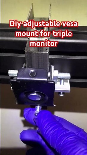 Diy adjustable vesa mount for triple monitors #diy #vesamount #triplonitors #gamingcockpit #ets2