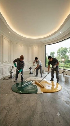 Amazing Green, white or golden Marble Epoxy Floor | Luxury 3D Epoxy Flooring Process