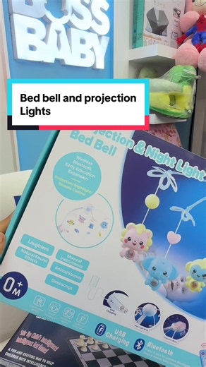 ✨ Sweet Dreams Start Here! 👶💙 Make bedtime peaceful and magical with our Newborn Bed Bell Projector! 🌙✨ 🌟 Features: • Beautiful rotating bed bell • Soft night light & colorful projection • Gentle lullabies and soothing sounds • Bluetooth connection to play your favorite music • Helps calm, entertain, and comfort your baby before sleep A perfect gift for newborns and new parents! 🎁 📍Available now at Boss Baby Kids Store. DM us to order today! #bossbabykidsstore #newbornessential #babybedbel