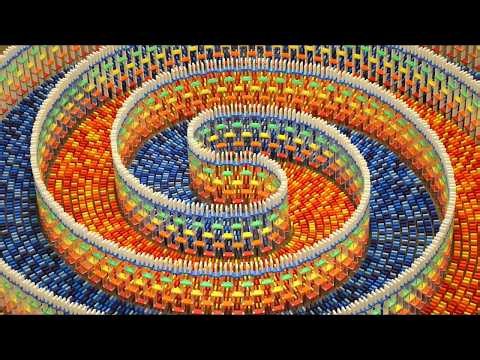 Satisfying Domino Toppling Compilation, ASMR No Music