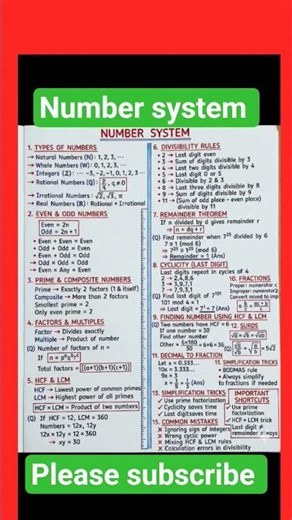 Number system#Types of number#maths#H.c.f&l.c.m#divisibilityrule#ssc #cgl #chsl #delhi#upsc #shorts