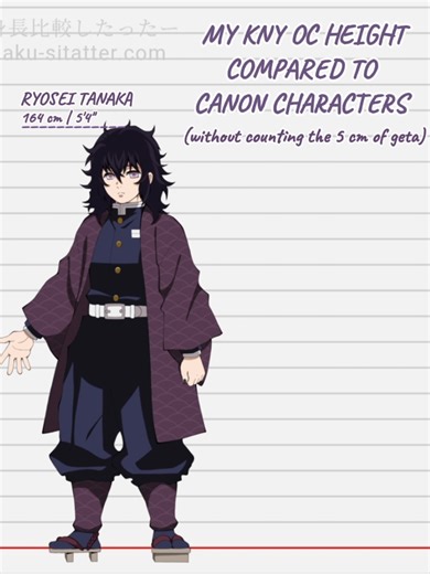 Height Comparison with Canon Demon Slayer Characters