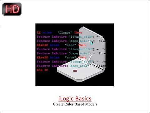 Create Rules Based Models ― Autodesk Inventor iLogic Video Tutorial
