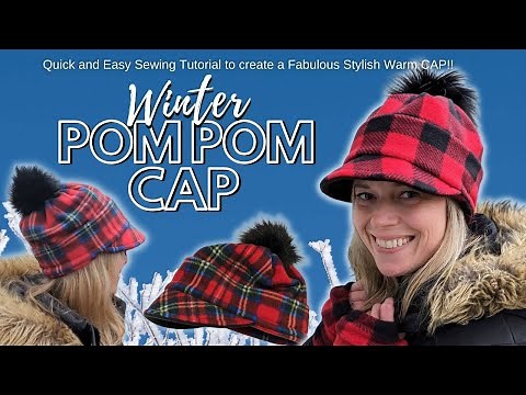 Learn how to make a Polar Fleece Pom Pom Cap - The Perfect DIY Hat for Cold Weather