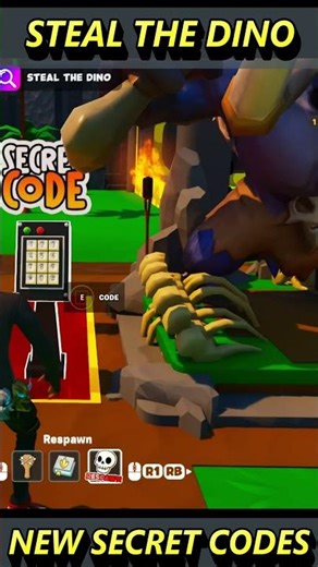STEAL THE DINO -NEW SECRET CODES - FORTNITE CREATIVE