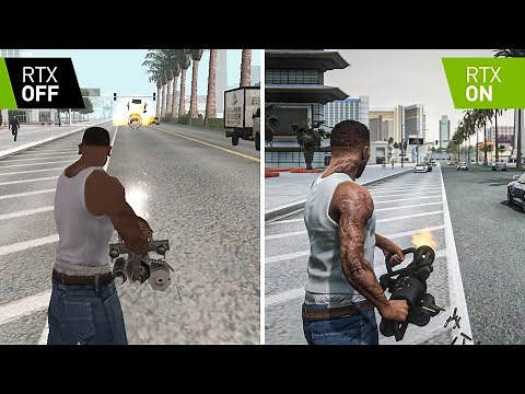 GTA San Andreas 2004 vs 2023 Remastered Graphics Comparison - GTA SA Remastered RTX™ 3090 Gameplay