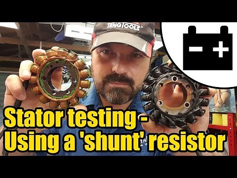 Stator winding resistance testing using a shunt #1432