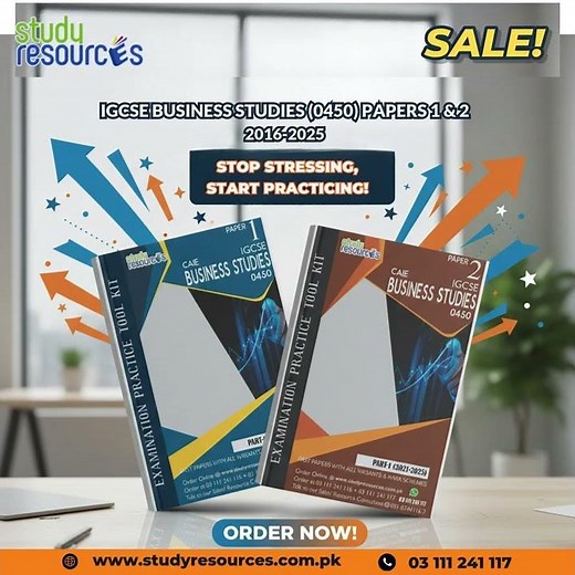 IGCSE Business Studies (0450) Papers 1 & 2 | Past Papers 2016–2025