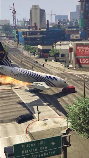 plane engine fire emergency landing on town